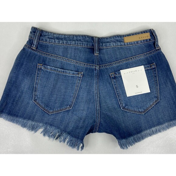 Cello Women Small Denim Shorts Jeans Cutoff Mid Rise NWT - Picture 2 of 8
